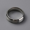 Matte Style 304 Stainless Steel Wide Band Finger Rings for Women Men RJEW-WH0009-14C-P-2
