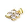 Rack Plating Brass Pave Cubic Zirconia Charms KK-G513-09G-2