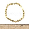 304 Stainless Steel Coffee Bean Chain Bracelets for Women Men BJEW-F488-01G-01-5