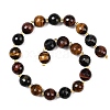 Three-Color Natural Tiger Eye Beads Strands G-C249-A29-16mm-4
