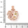 Brass Micro Pave Cubic Zirconia Pendants KK-D061-10RG-3