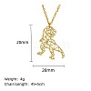 Stainless Steel Geometric Artistic Hollow Animal Pendant Necklaces JK0174-16-1