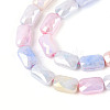 Anti-Tarnish Electroplate Glass Beads Strands GLAA-T025-29F-3