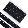 15 Yards Polyester Ribbons with Stainless Steel Eyelet Rings OCOR-BC0008-02B-1