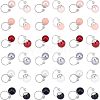 36Pcs 6 Colors Acrylic Pearl Beaded Cuff Earrings EJEW-UN0002-15-1