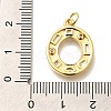 Brass Micro Pave Clear Cubic Zirconia Pendants KK-G521-01G-O-3