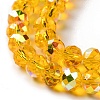 AB Color Plated Transparent Electroplate Beads Strands EGLA-H104-06E-3