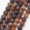 Natural Striped Agate/Banded Agate Bead Strands G-K166-12-10mm-04-1