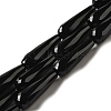 Black Onyx Beads Strands G-E039-FD1-30x10mm-1