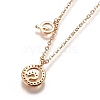 Brass Micro Pave Clear Cubic Zirconia Double Letter Pendant Necklaces NJEW-Z010-17-2