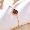 304 Stainless Steel Cable Chain Charm Bracelets for Women BJEW-U024-02G-02-1