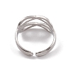 Non-Tarnish 304 Stainless Steel Cuff Rings RJEW-G285-40P-3