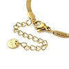 304 Stainless Steel Flat Snake Chain Bowknot Pendant Necklaces for Women NJEW-K383-01G-3