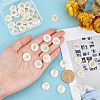   40Pcs 10 Style Natural Freshwater Shell Pendants SHEL-PH0001-20-6