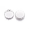 Tarnish Resistant 316 Surgical Stainless Steel Lace Edge Bezel Cups X-STAS-I118-07P-04-2