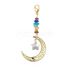 Alloy Moon Pendant Decorations HJEW-JM01004-3