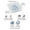 30Pcs 3 Styles Floral Printed Porcelain Beads PORC-FS0001-05-4