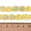 Electroplate Transparent Glass Beads Strands EGLA-Q136-02A-07-4