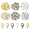 60Pcs 6 Colors Zinc Alloy Lobster Claw Clasps PALLOY-YW0001-81-4