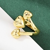 Brass Cuff Rings RJEW-C139-15B-G-2