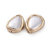 Electroplated Shell Pearl Beads X-BSHE-G024-11G-2