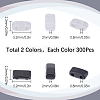 600Pcs 2 Colors Opaque Acrylic Slide Charms OACR-SC0001-40-2