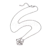Crystal Stone Cage Pendant Necklaces NJEW-JN04756-01-1
