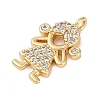 Rack Plating Brass Micro Pave Cubic Zirconia Pendants KK-H509-37G-2