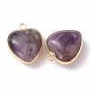 Natural Amethyst Pendants G-C005-01G-16-2