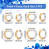 Unicraftale 4 Pairs 4 Size Two Tone 304 Stainless Steel Hinged Hoop Earrings for Women EJEW-UN0002-20-5