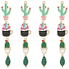 16Pcs 4 Styles Alloy Enamel Pendants ENAM-FS0001-86-1