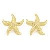 Starfish Brass Stud Earrings EJEW-Q390-08G-1