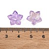 Two Tone Transparent Glass Bead Cap GLAA-H041-01-4