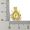 Rack Plating Brass Micro Pave Clear Cubic Zirconia with Enamel Pendant KK-B091-37G-01-3
