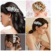Bridal Flower Pearl Rhinestone Alloy Hair Combs MRMJ-WH0077-061LG-6