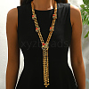 Vintage Alloy Enamel Red Heart Tassel Y Long Necklaces for Women Party and Casual Wear WS0310-4