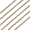 Brass Coated Iron Flat Cable Chains CH-TAC0007-02AB-3