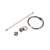 Iron Bar Beadable Keychain Clasps AJEW-R004-02B-3
