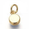 Brass Enamel Charms ZIRC-E152-28G-RS-2