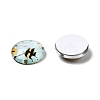 Clock Printed Glass Cabochons GGLA-A002-12mm-YY-3