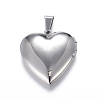 Tarnish Resistant 316 Stainless Steel Locket Pendants STAS-N0016-05P-2