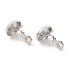 Alloy Clip-on Earring Findings FIND-L015-009P-2