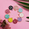 120Pcs 12 Colors Golden Plated Alloy Charms ENAM-SZ0001-64U-3