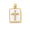 Brass Micro Pave Cubic Zirconia Pendants KK-S510-42G-01-1