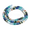 Gradient Color Natural Dyed White Jade & Green Spot Jasper & Lapis Lazuli & Synthetic Shoushan Stone Beads Strands GG-CBA1E0E-01E-6