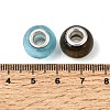 Handmade Silver Foil Glass European Beads LPDL-R008-M-3