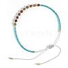 Natural Agate Beads Braided Bead Bracelets KZ2587-5-1