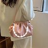 Plastic Imitation Pearl Round & Rose Beaded Bag Handles FIND-WH0034-85P-7