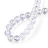 Electroplate Transparent Glass Beads Strands GLAA-T032-T6mm-AB13-5