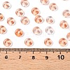 Spray Painted Transparent Glass Seed Beads SEED-T007-05D-4